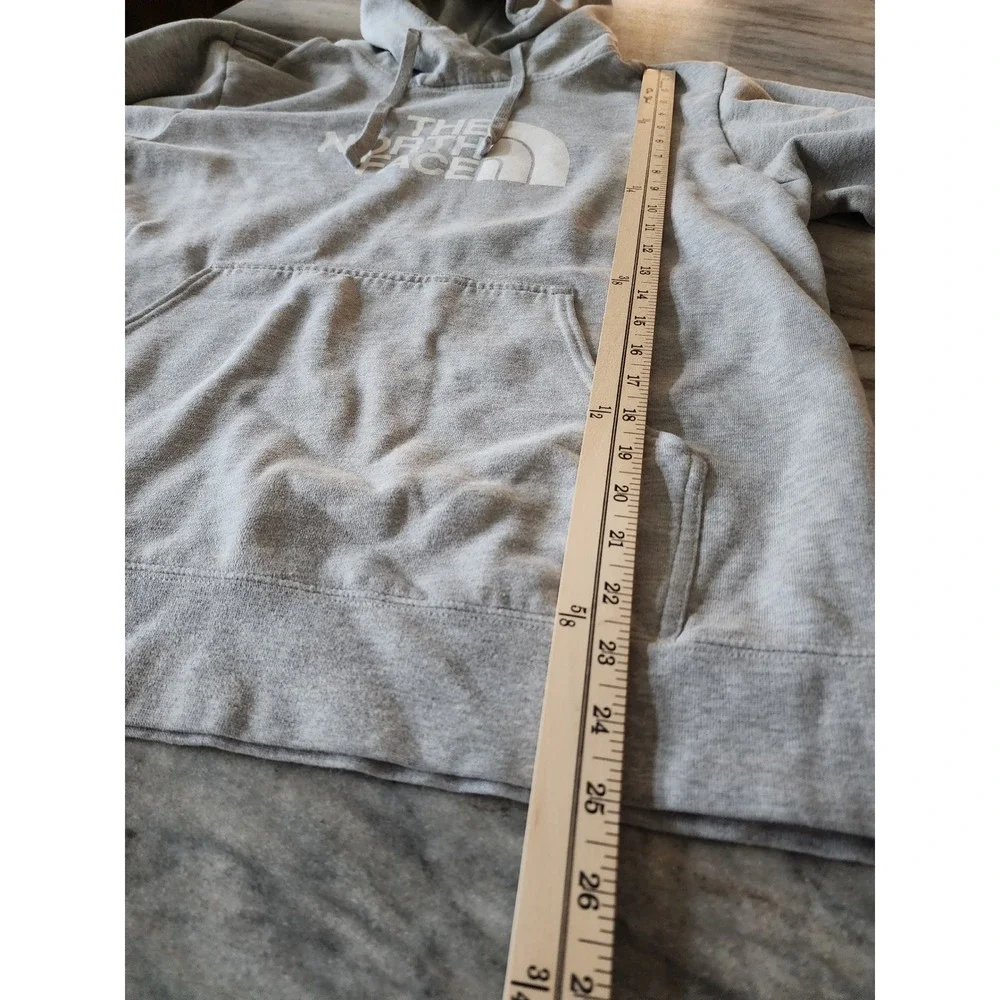 The North Face Mens Gray Hoodie Pullover Logo Spellout‎ Size L